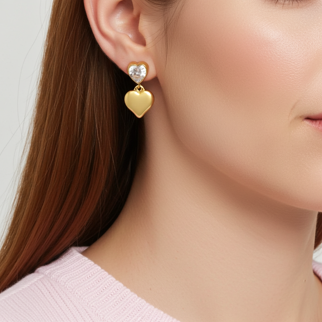Premium high end regalia heart earings
