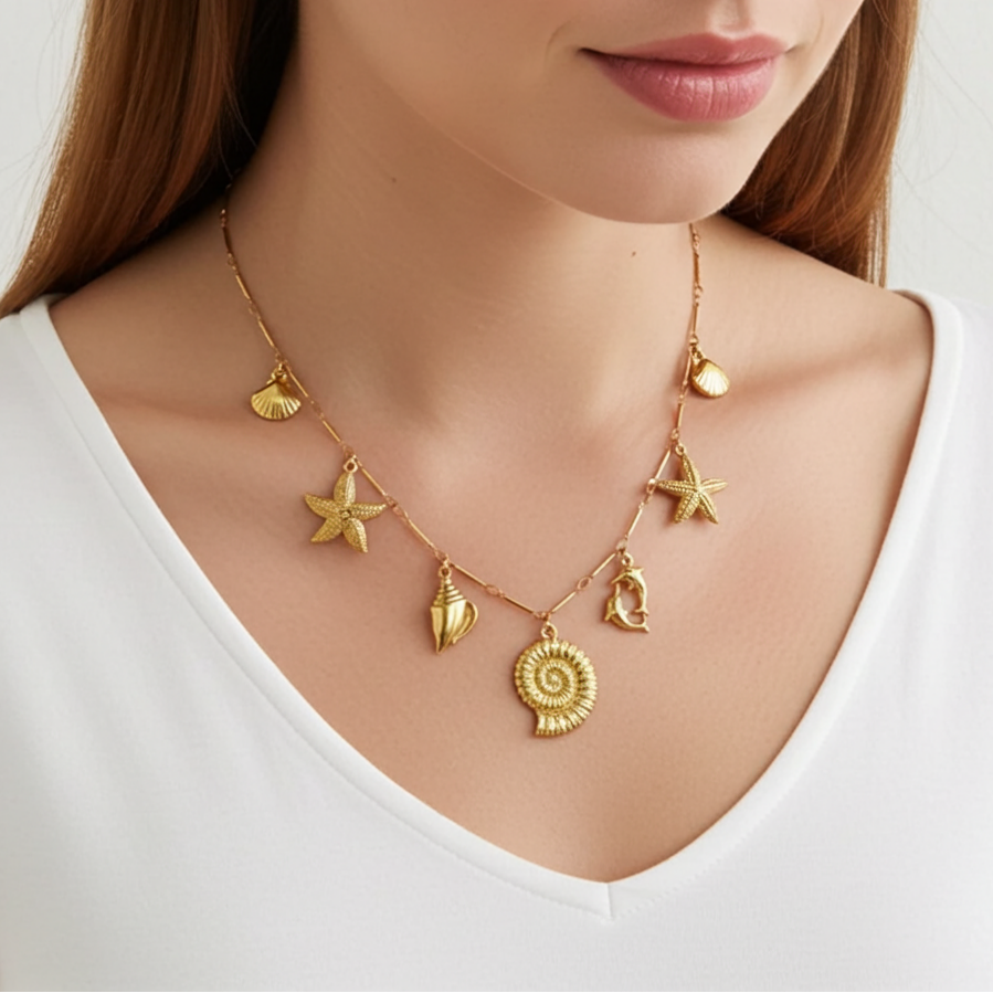 Oceana luxe beach charms necklace