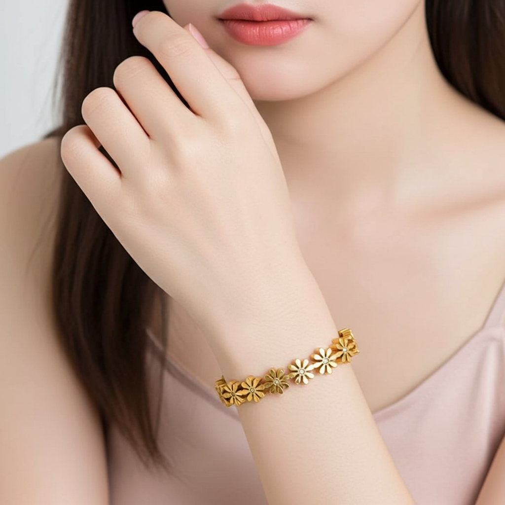 Ultra fine daisy dream bangle