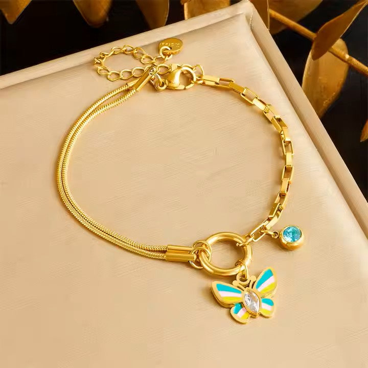 Luxe gilded butterfly bracelet