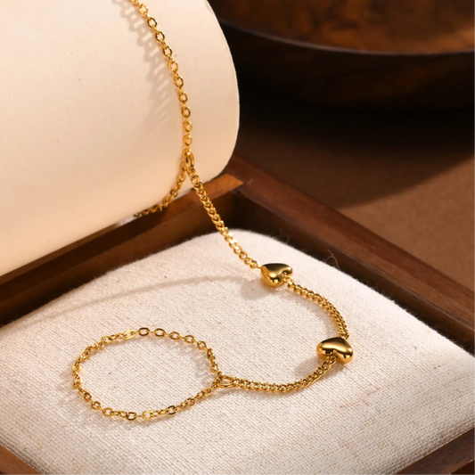 Premium heart chain link bracelet