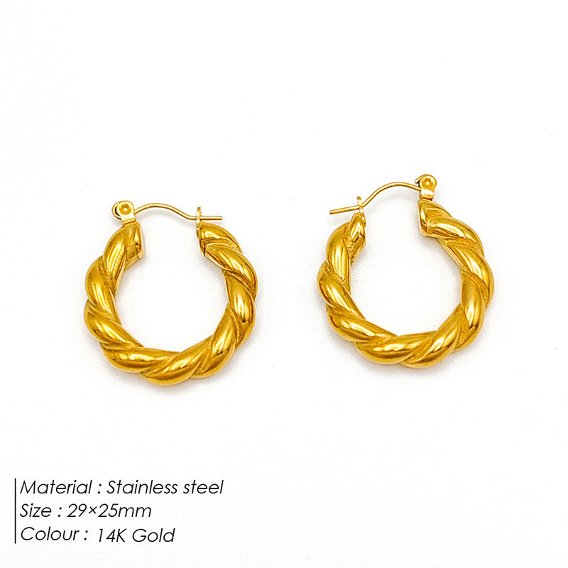 High-end rope twist Hoops