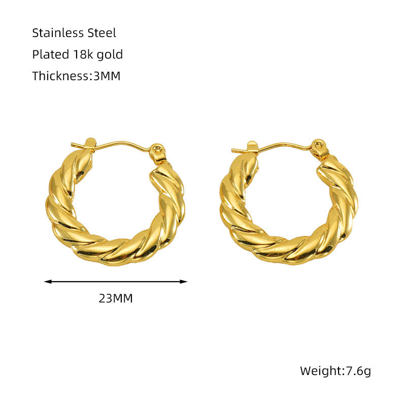 High-end rope twist Hoops