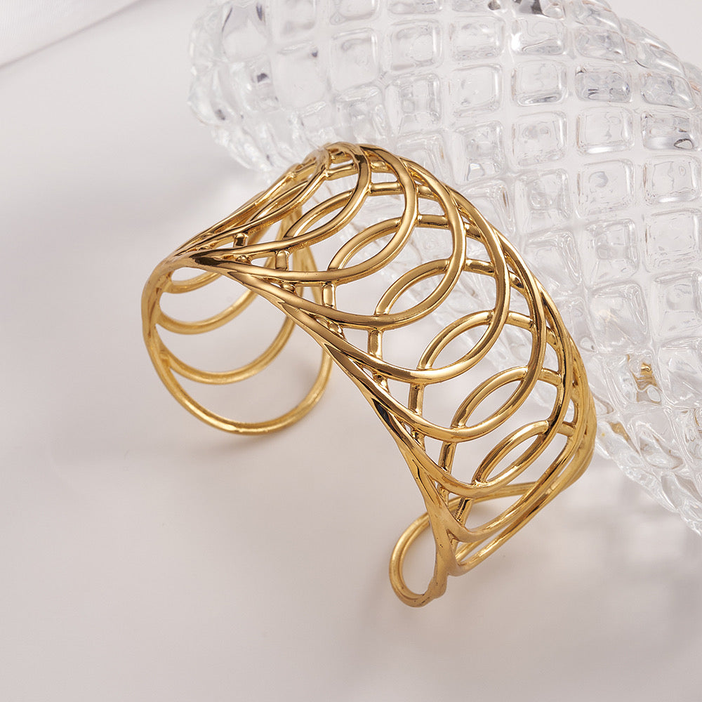 Celestia Loop Stainless Steel Cuff Bracelet
