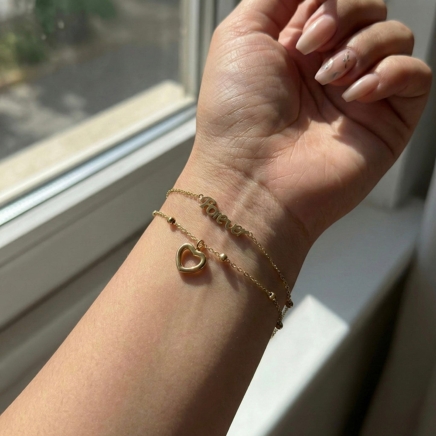Forever Heart Gold Plated Bracelet – Minimal Love Jewellery | Myst Juels