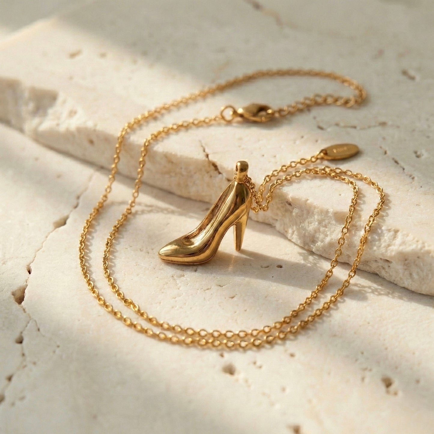 Golden Heels Charm Necklace | Mystjuels