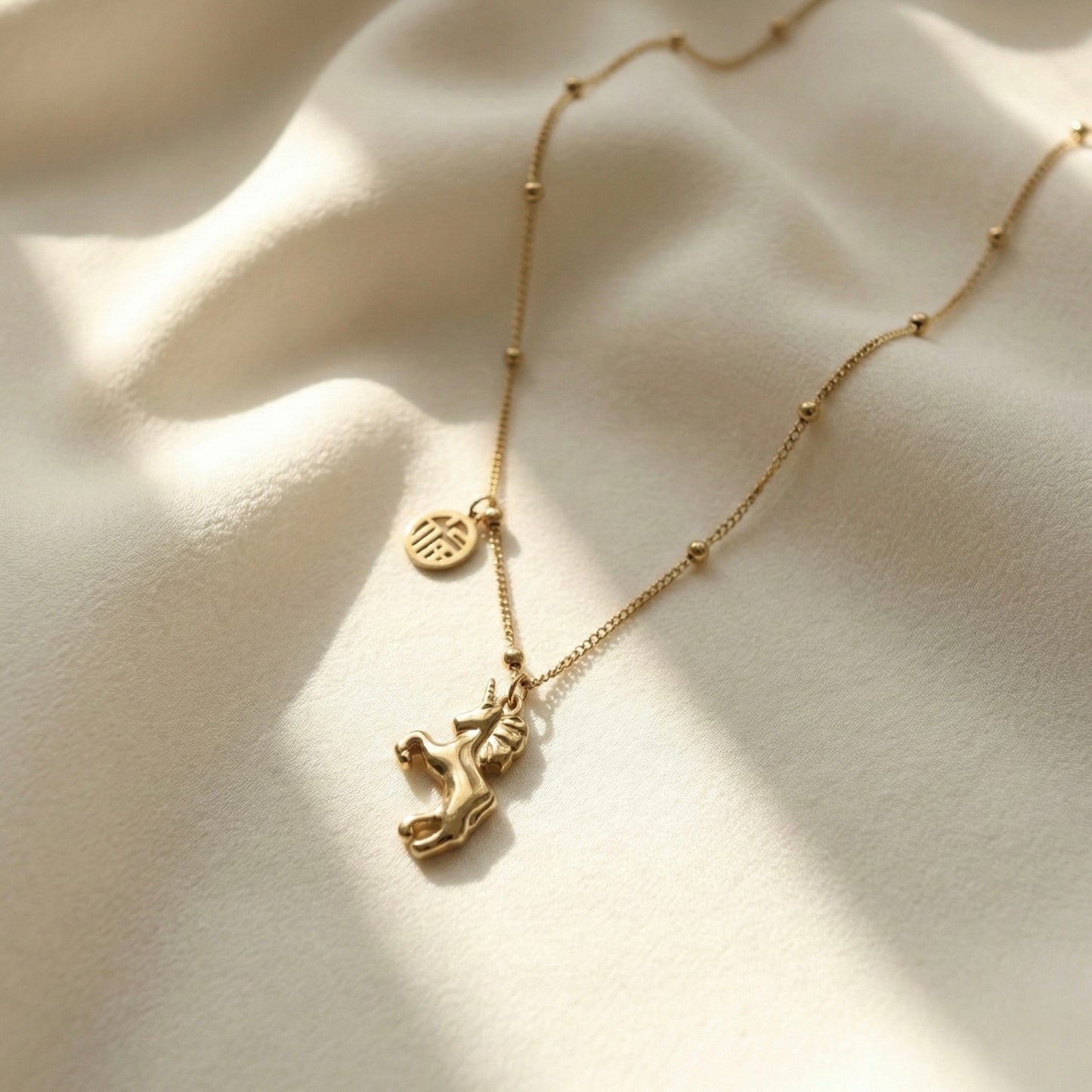 Lucky Unicorn Gold Plated Necklace – Minimal Charm Jewellery | Myst Juels