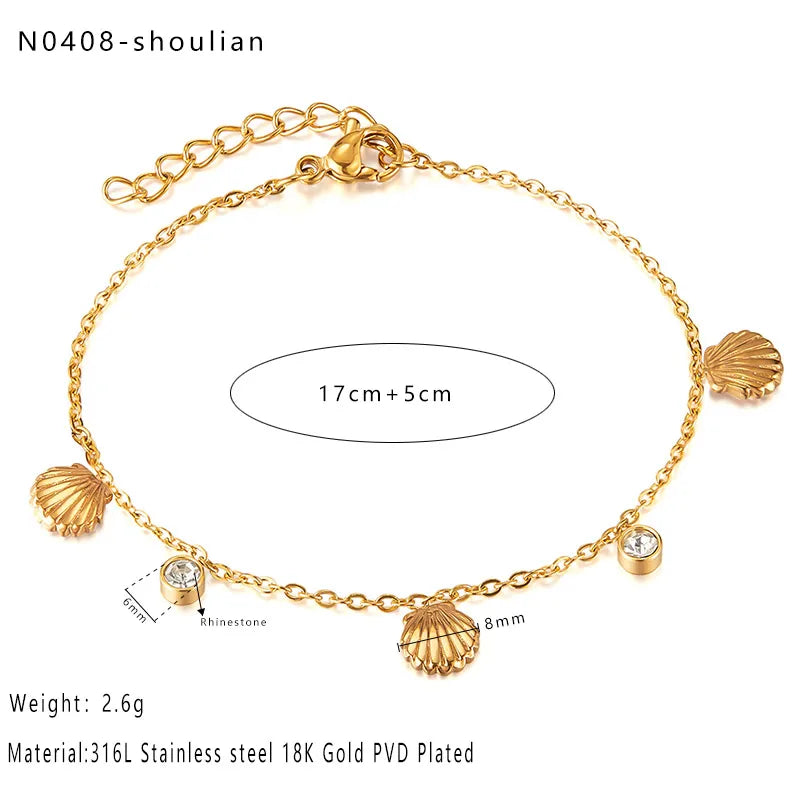Shell premium gold plated bracelet