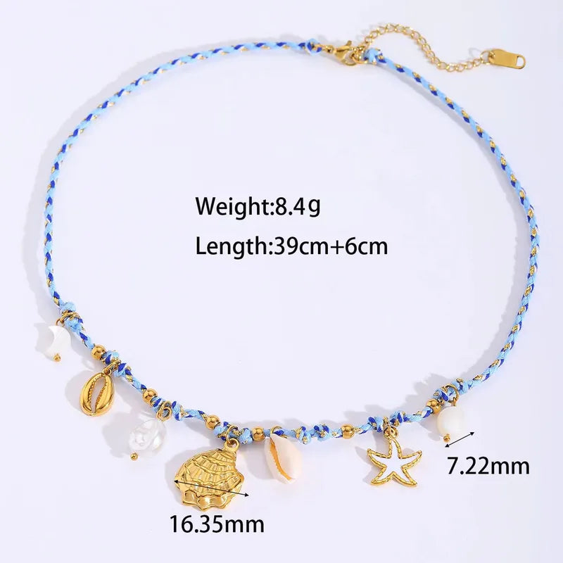 Premium beach layered gold plated necklace
