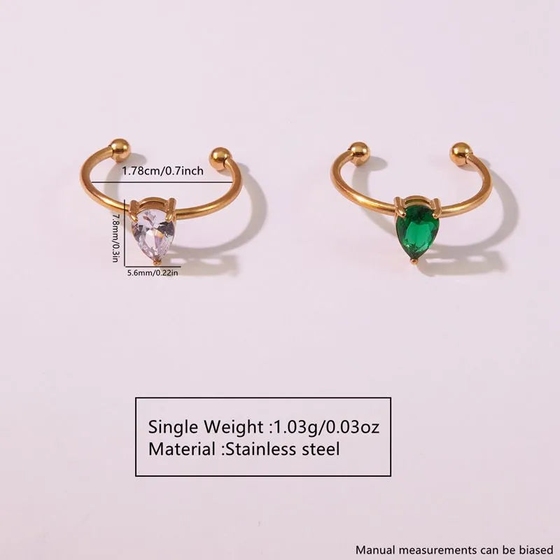 Basic date zircon anti tarnish gold plated ring