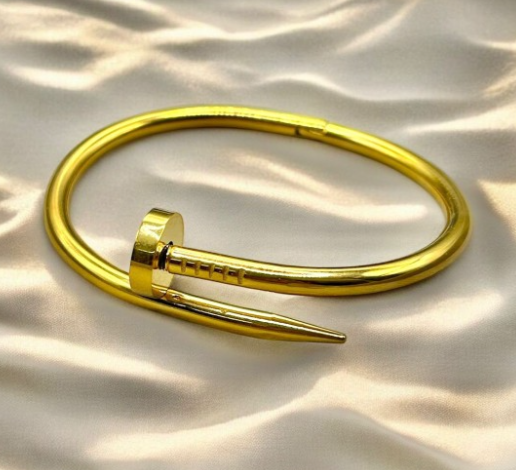 Ultra-fine Nail Kada gold plated necklace