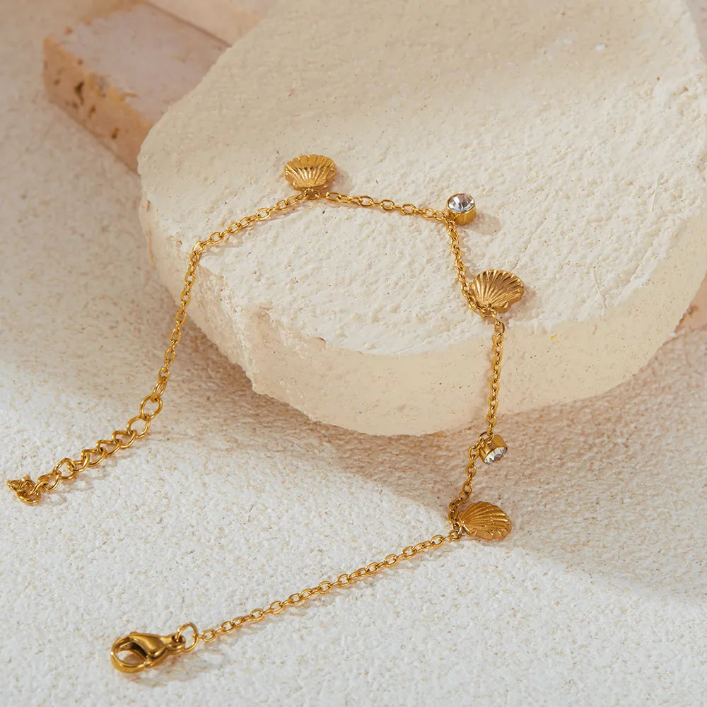 Shell premium gold plated bracelet
