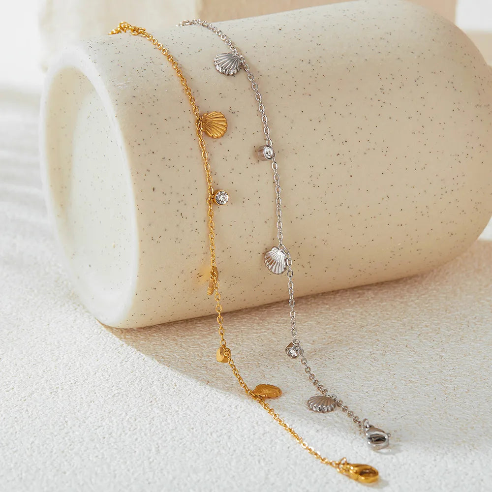 Shell premium gold plated bracelet