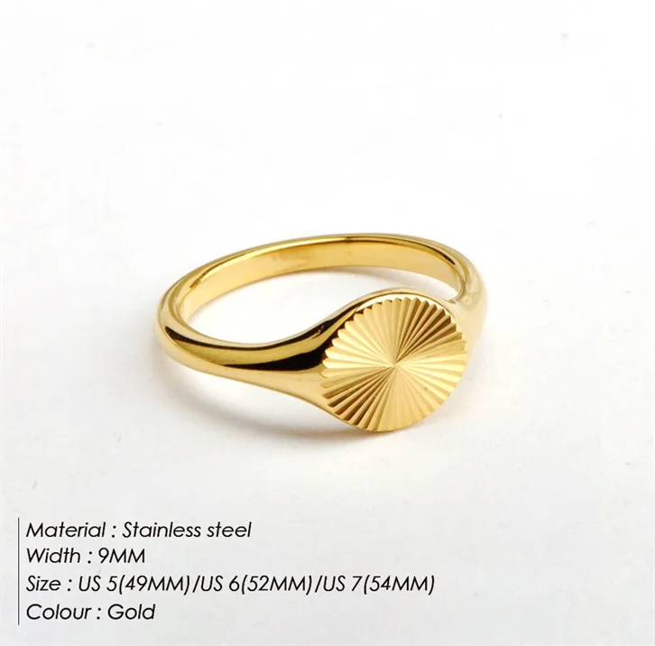 Positive gold plated ring