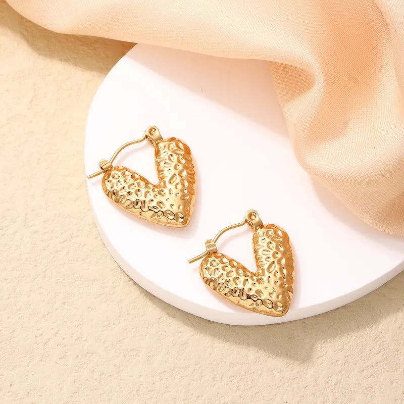Dotted heart hoops
