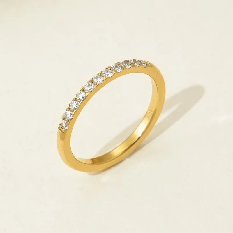 Daily wear anti tarnish zircon ring