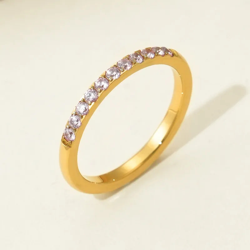 Daily wear anti tarnish zircon ring