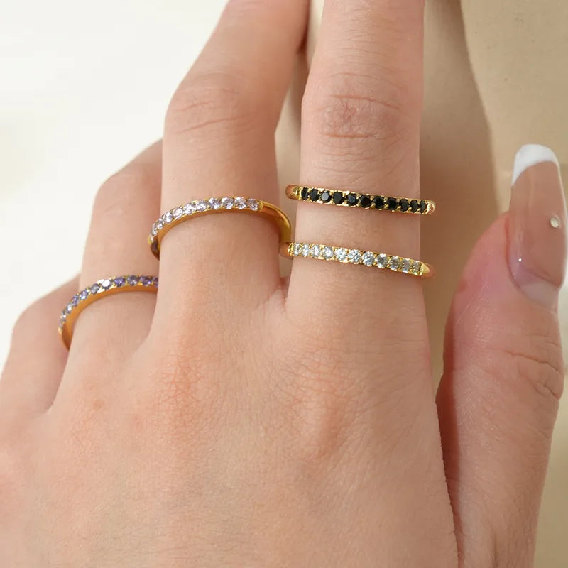 Daily wear anti tarnish zircon ring