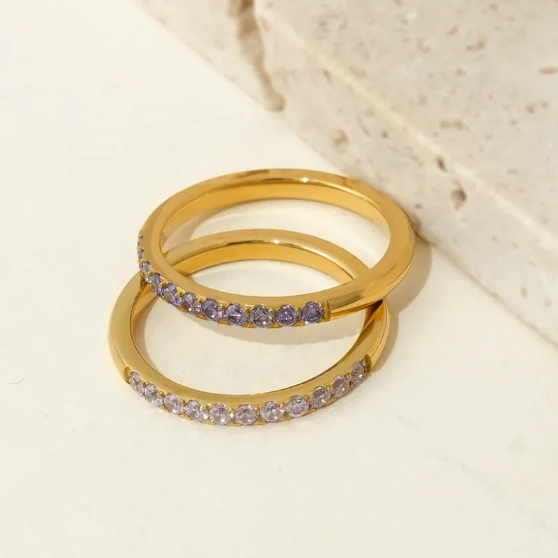 Daily wear anti tarnish zircon ring