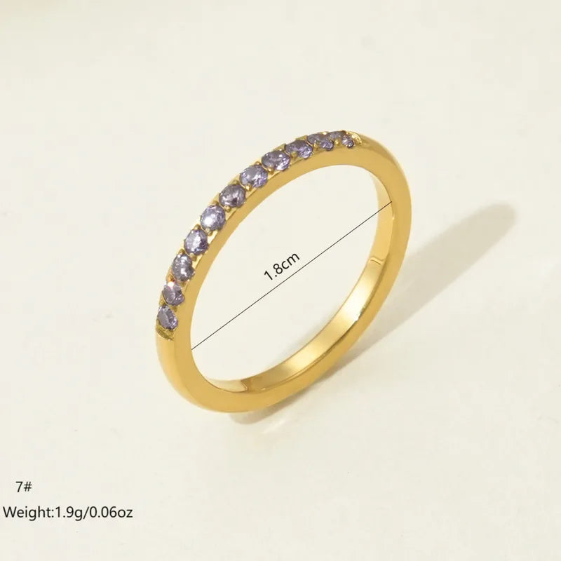 Daily wear anti tarnish zircon ring
