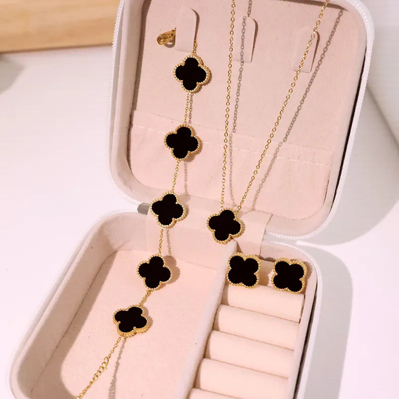 High-end Black resin anti tarnish studs