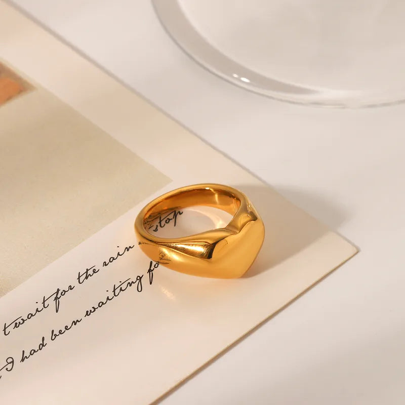 Cardiod heart anti tarnish ring