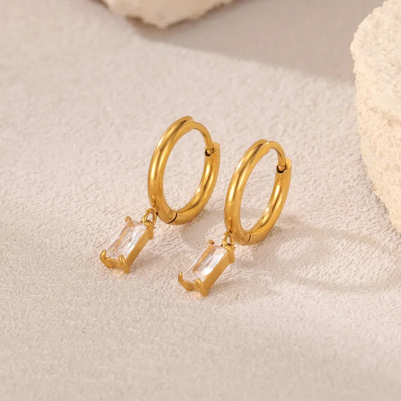 Cubic zirconia drop earings