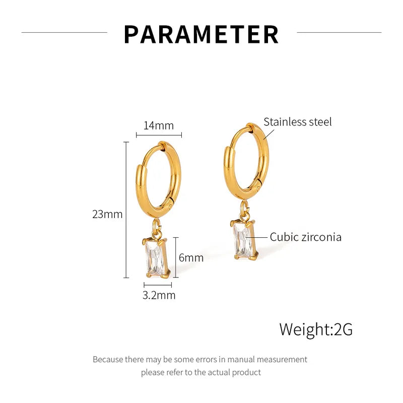Cubic zirconia drop earings