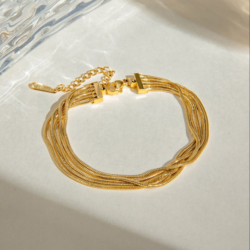 Multi snake bone luxe bracelet