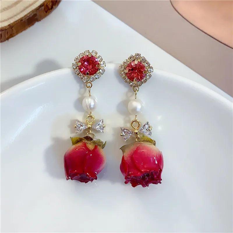 Stylish tarnish Rose earings