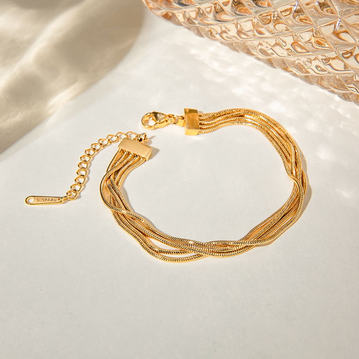Multi snake bone luxe bracelet