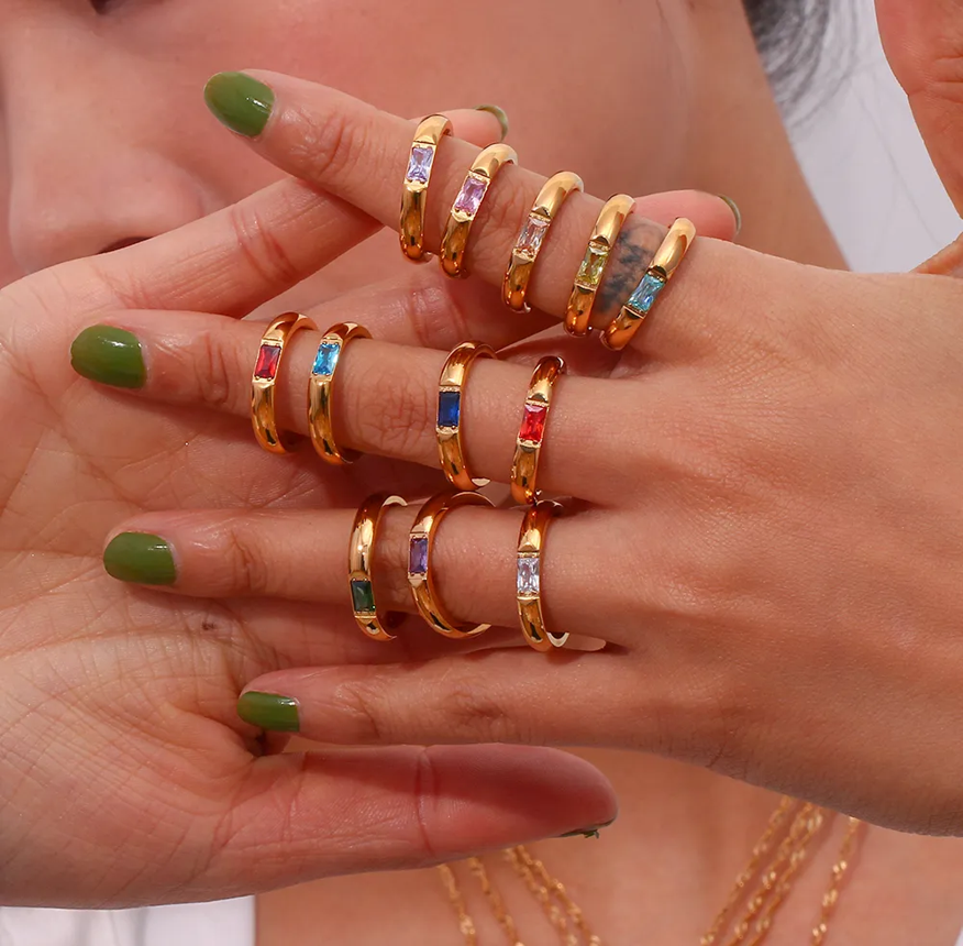 Luxurious love anti tarnish ring