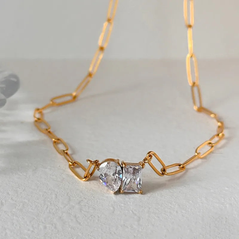 Retro water droplet necklace