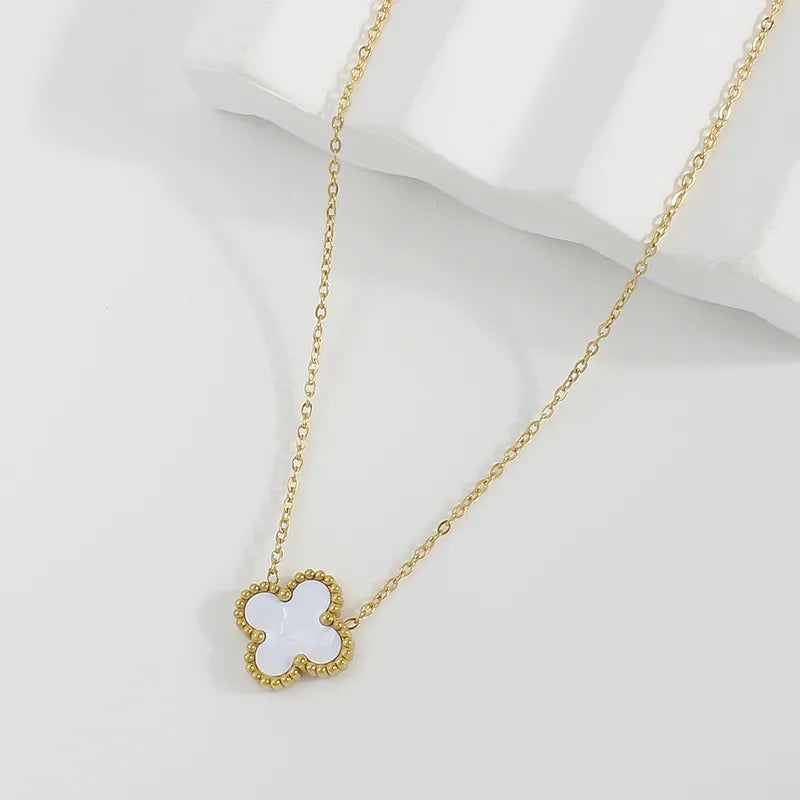 Dual colour clover bracelet