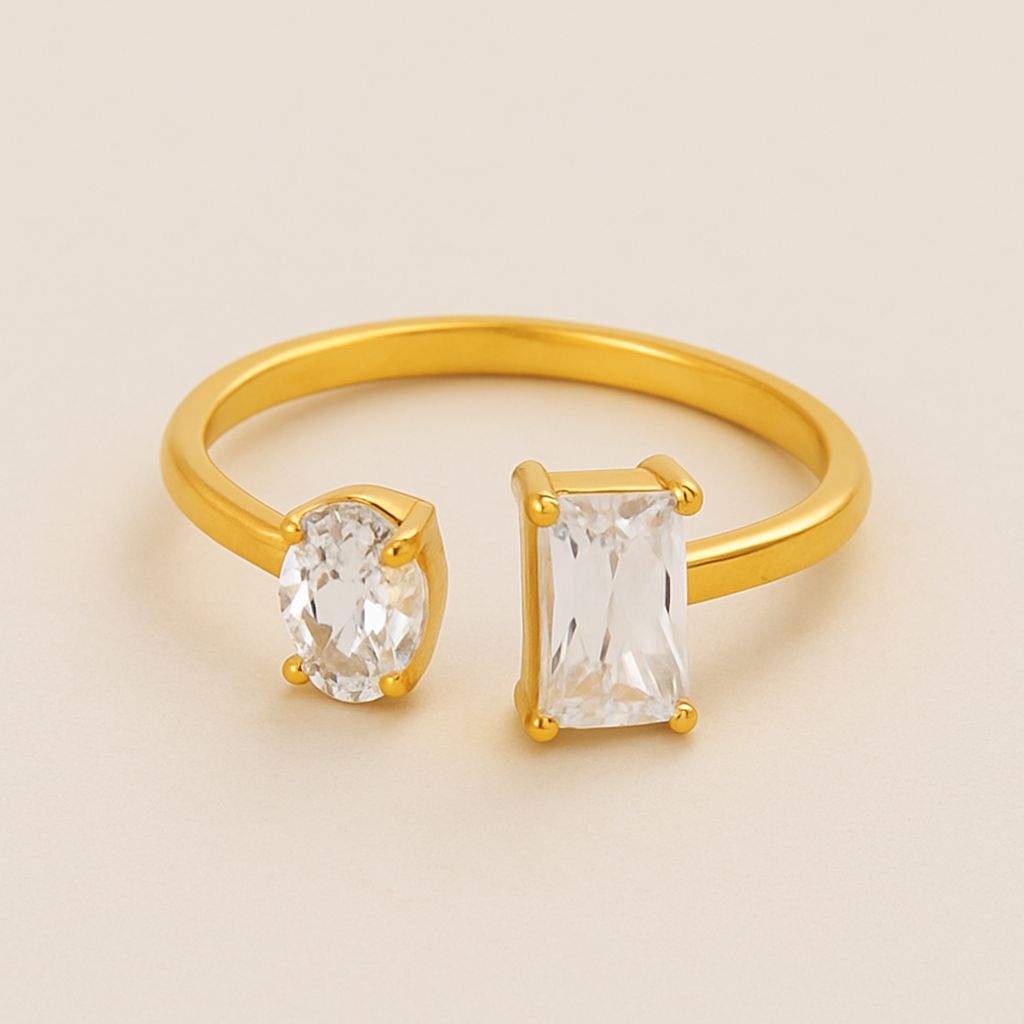 Minimal twin gem open ring