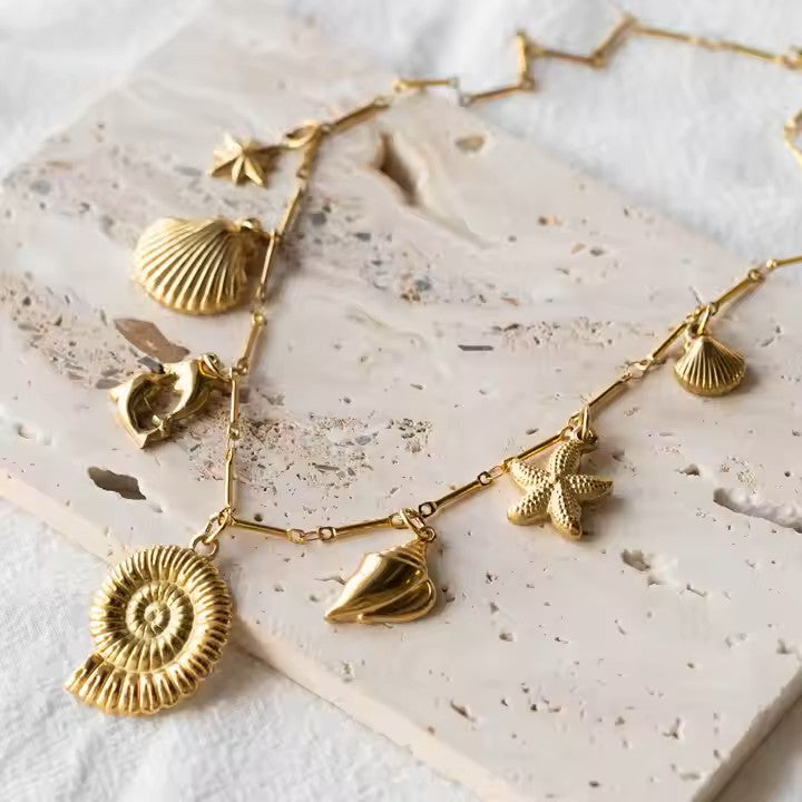 Oceana luxe beach charms necklace