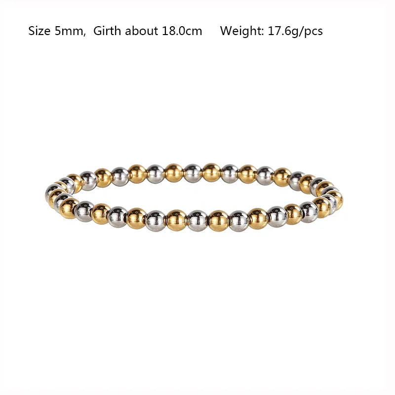 Beaded anti tarnish gold plated bracelets