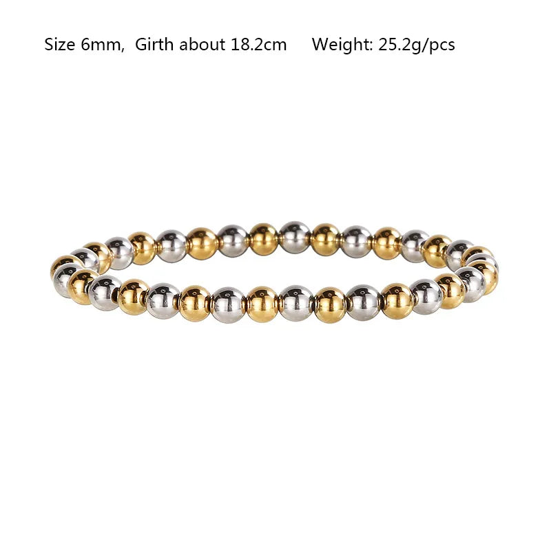 Beaded anti tarnish gold plated bracelets