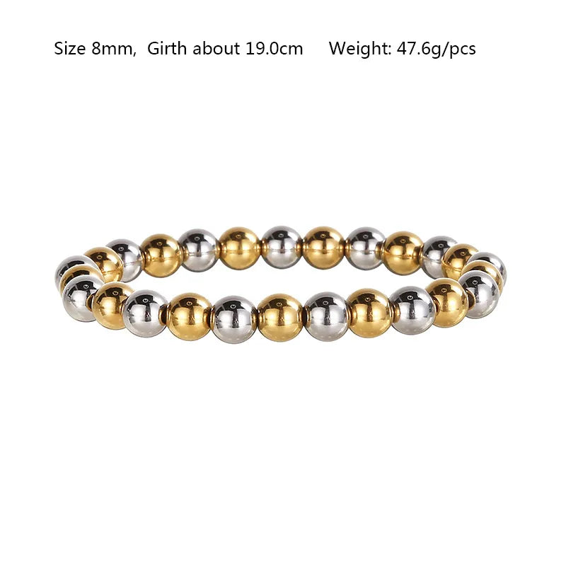 High-end Beaded anti tarnish gold plated bracelets