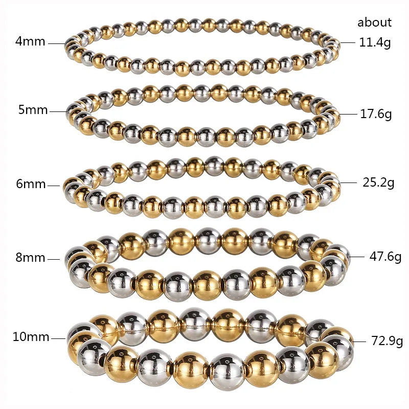 Beaded anti tarnish gold plated bracelets