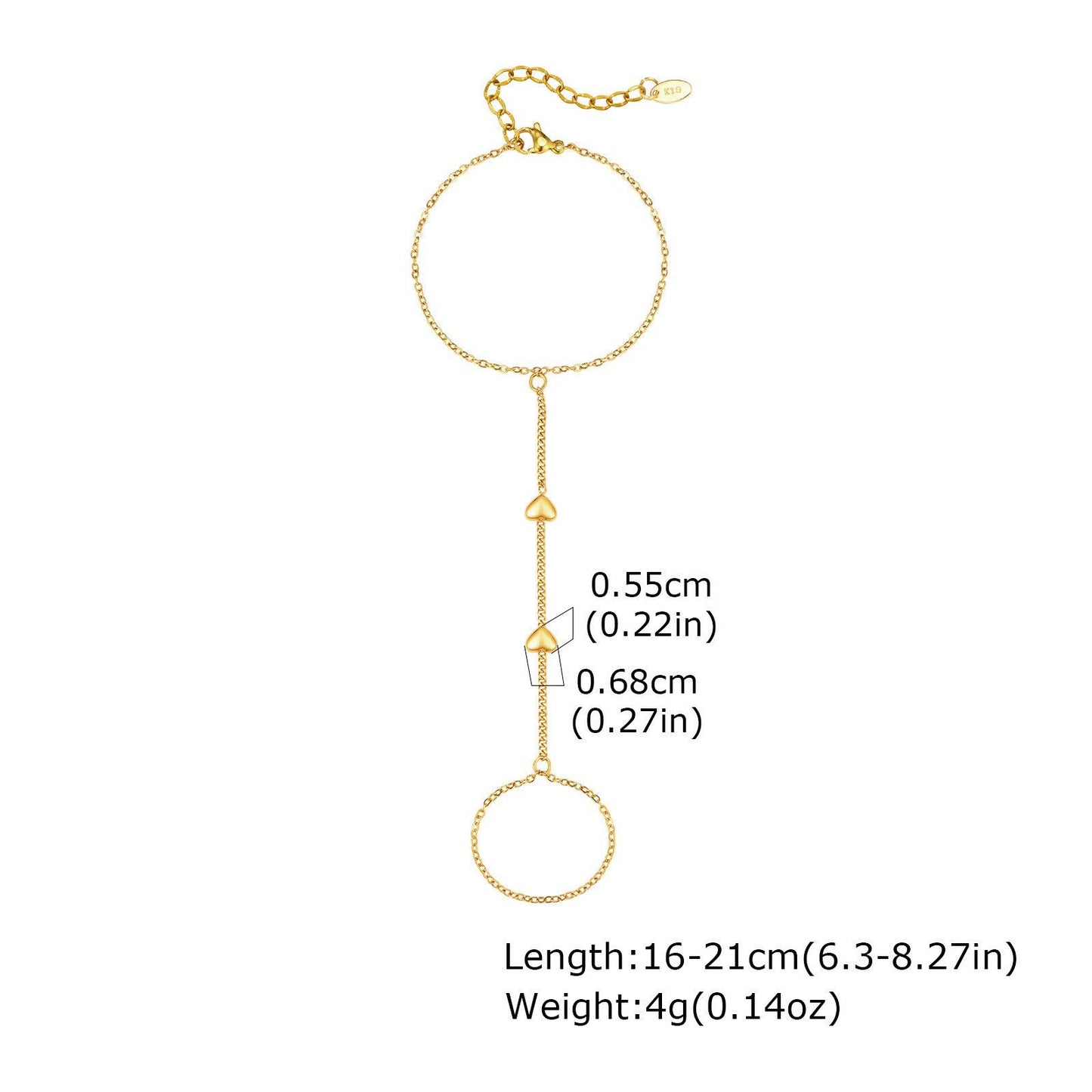 Premium heart chain link bracelet