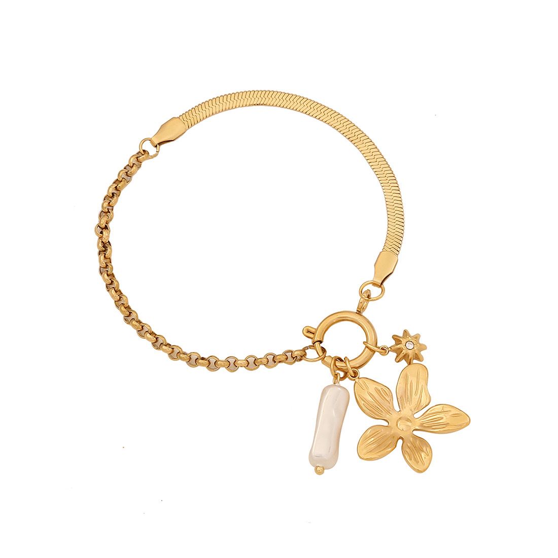 Golden luxe bloom petal bracelet