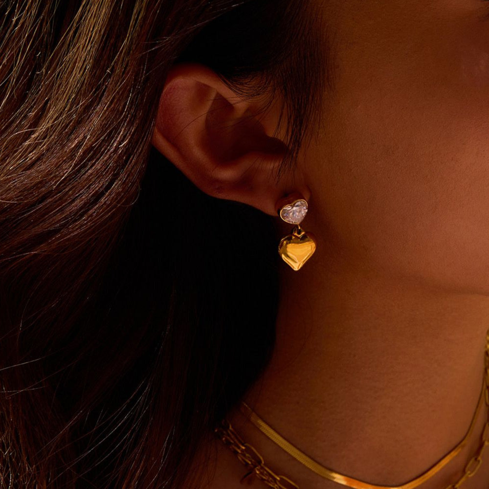 Premium high end regalia heart earings