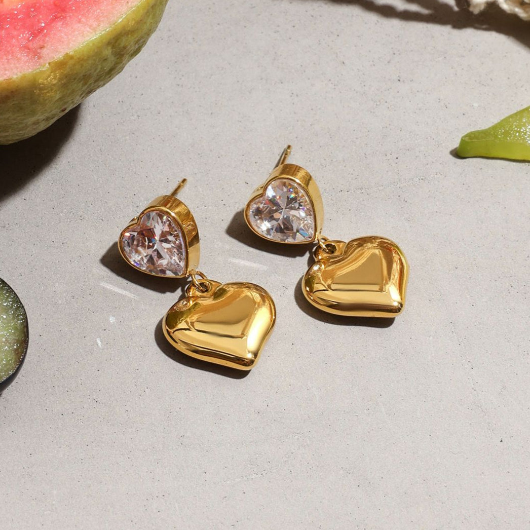 Premium high end regalia heart earings
