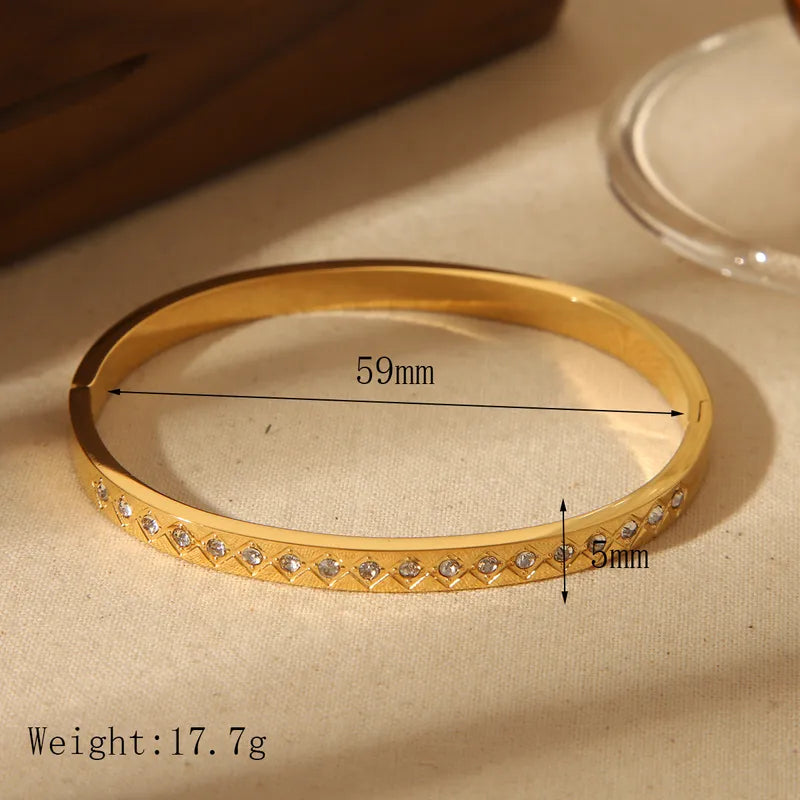 Daily wear zircon sparkled anti tarnish gold plated bracelet