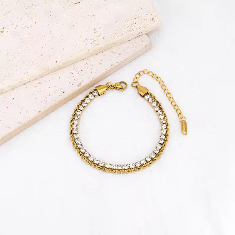 Dual layered tennis bracelet