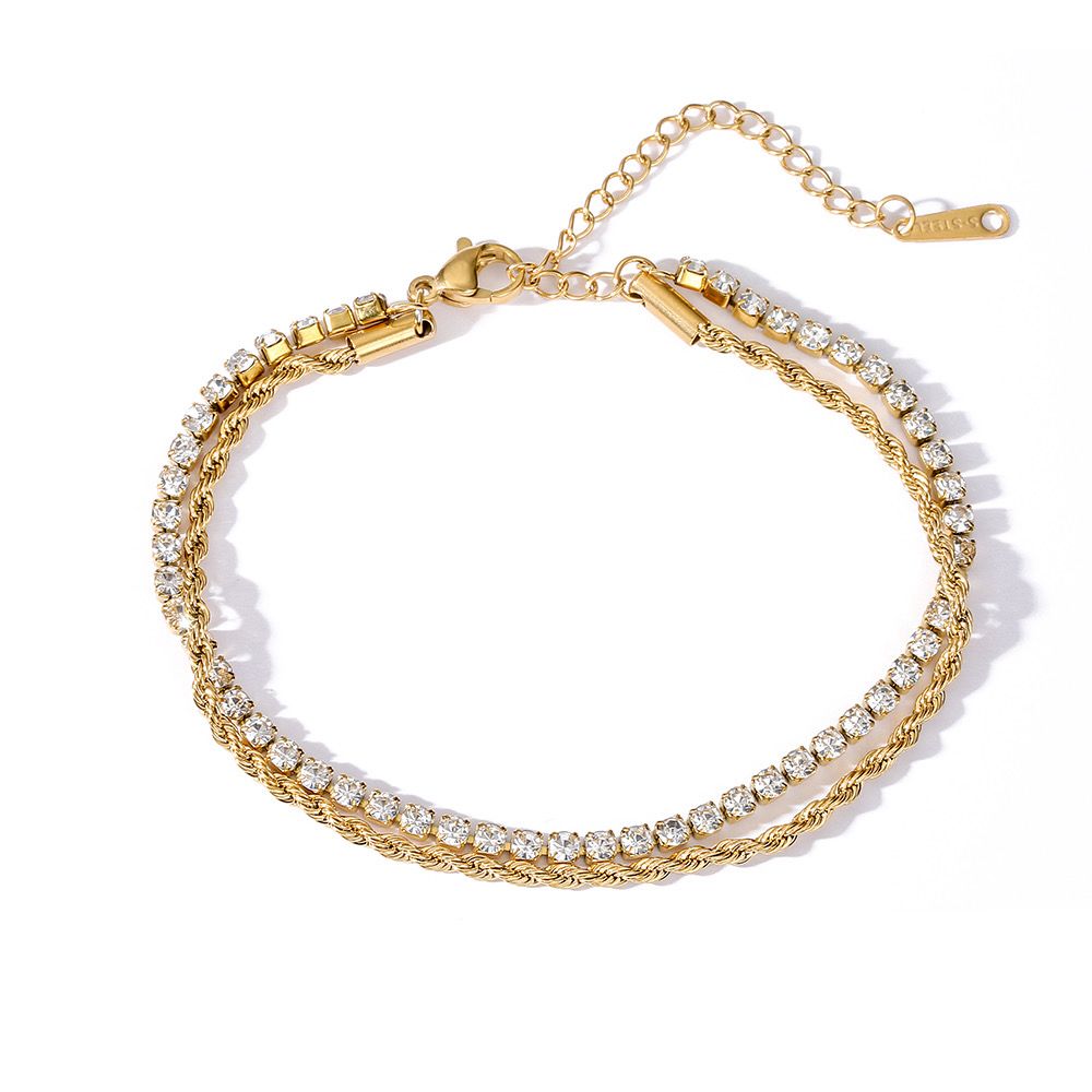Dual layered tennis bracelet