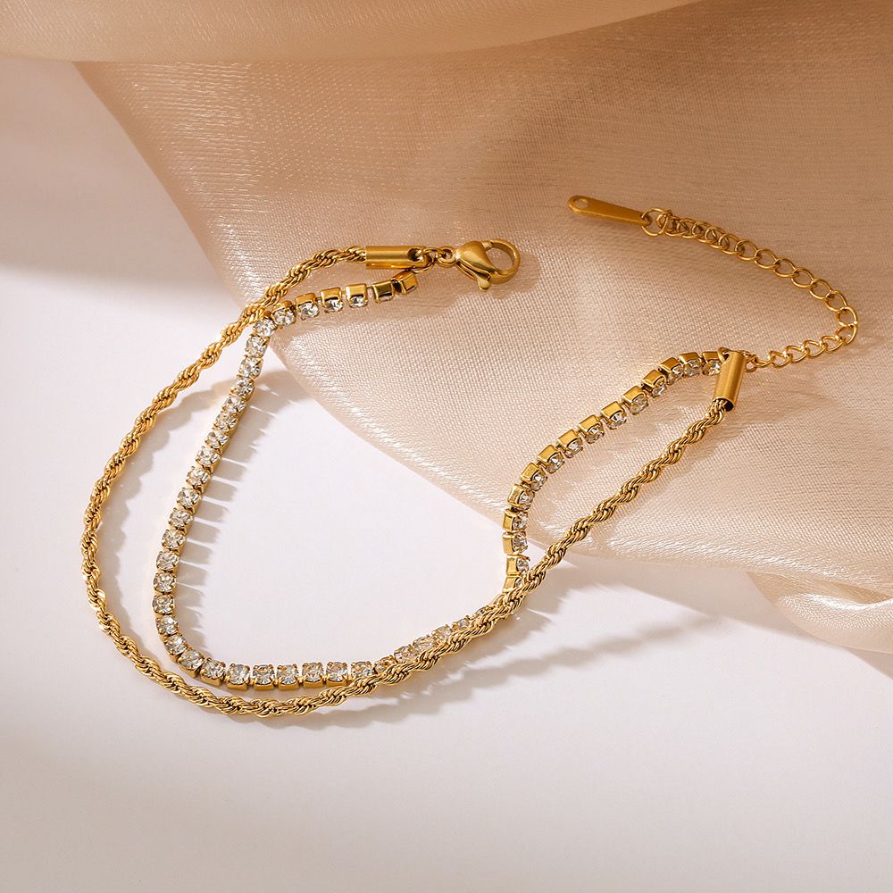 Dual layered tennis bracelet