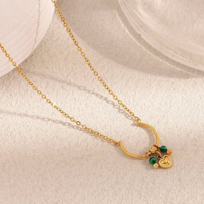 Elegant and minimal luna charm necklace