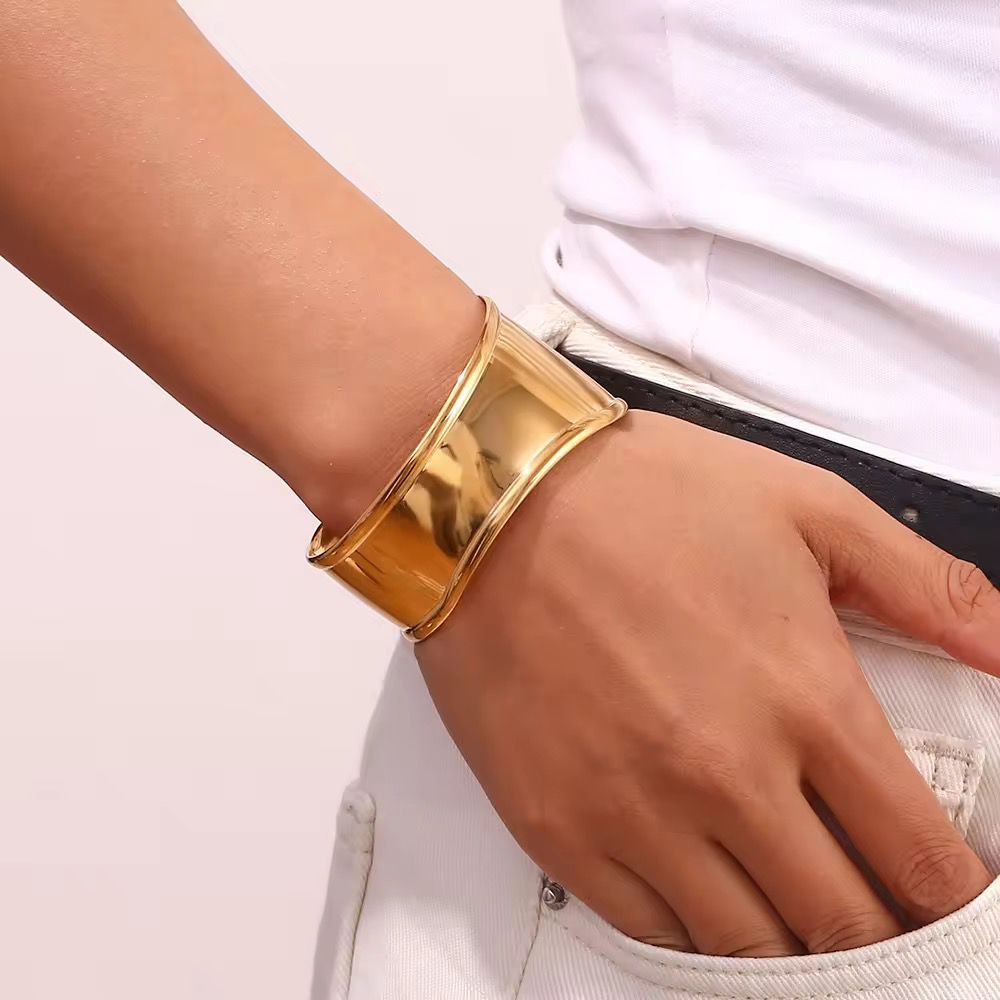 High quality stainless steel golden cuff